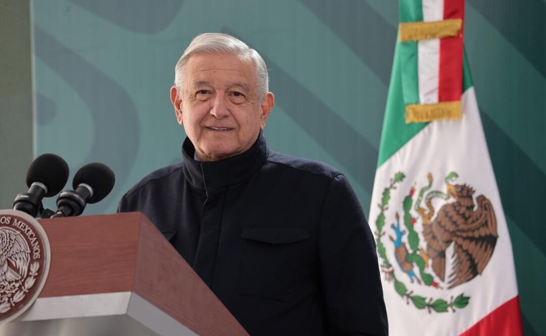 López Obrador brinda su mañanera en Tijuana, Baja California. Foto: Presidencia