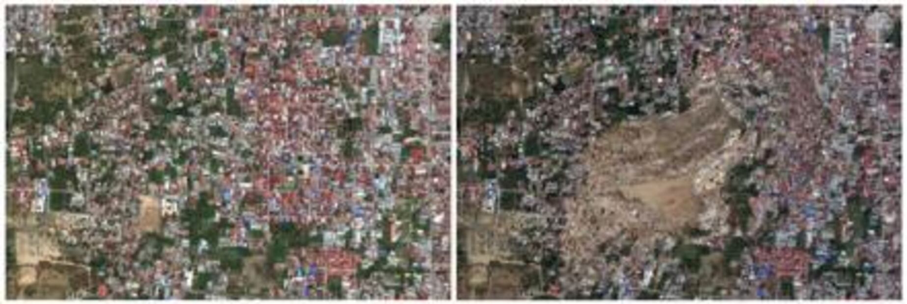 ​Captan antes y después de localidad de Indonesia tras sismo y tsunami