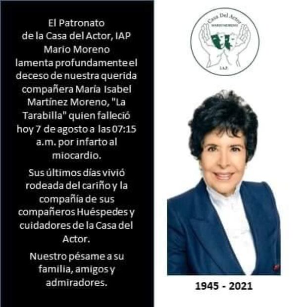 Fallece la actriz Isabel Martínez "La Tarabilla"