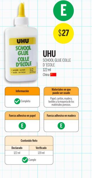 El mejor pegamento líquido, según Profeco. Foto: Profeco