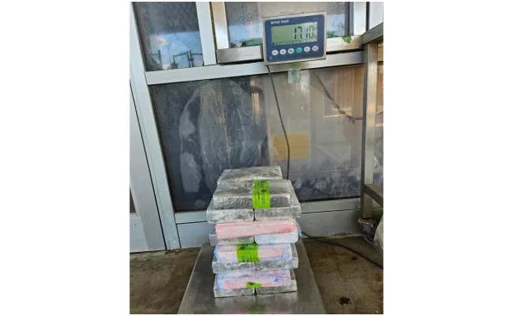 Oficina de Aduanas decomisa más de 23 millones de pesos en cocaína este 19 de septiembre de 2024. Foto: Especial