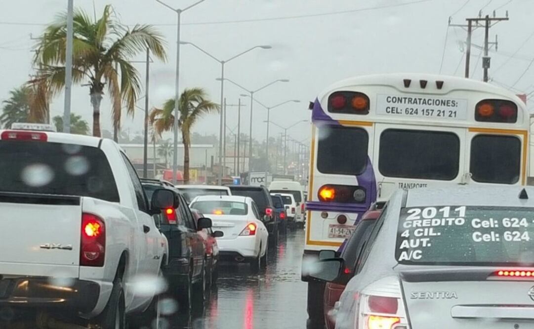 Lluvias generadas por la tormenta tropical Javier en la costa de Baja California Sur. Foto: Gladys Rodríguez