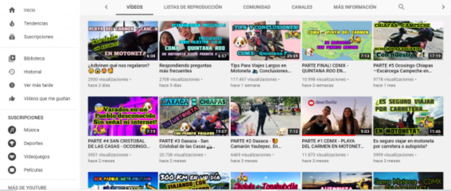 La pareja que viaja en motoneta por México con su perro