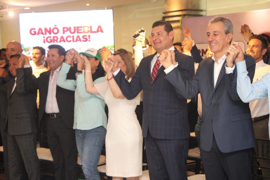 Puebla Alejandro Armenta en conferencia de prensa señala que resultados le permiten decir que es el ganador de la elección a gobernador del estado. Fotografía Omar Controversias El Universal