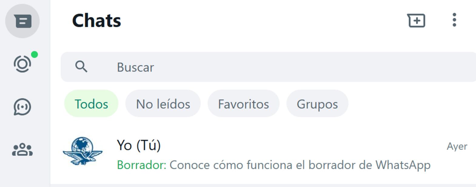 De esta manera puedes usar el nuevo "borrador" de WhatsApp. Foto: Captura de pantalla