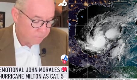 Meteorólogo de Florida no puede contener las lágrimas al informar sobre huracán Milton; "Esto es simplemente horrible"