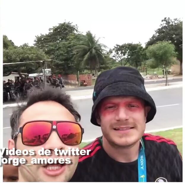 Facundo y Jorge Alberto López Amores en el Mundial de Brasil 2014.
Foto: X