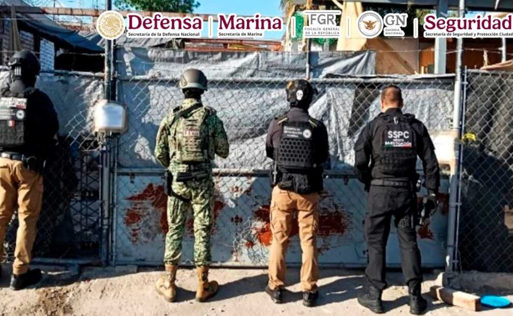 Gabinete de Seguridad cateo un predio en Tijuana, Baja California. Foto: Especial