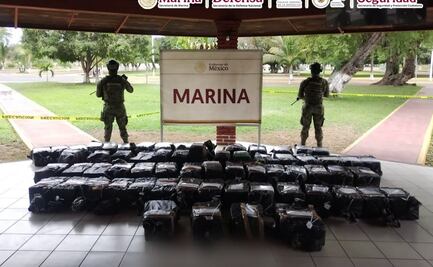 Marina asegura 1.28 toneladas de cocaína en Michoacán; afectación a delincuencia organizada es de más de 310 mdp