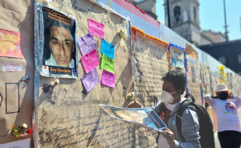 Exigen familiares de reos amnistía con "El Muro de la Libertad" en Toluca