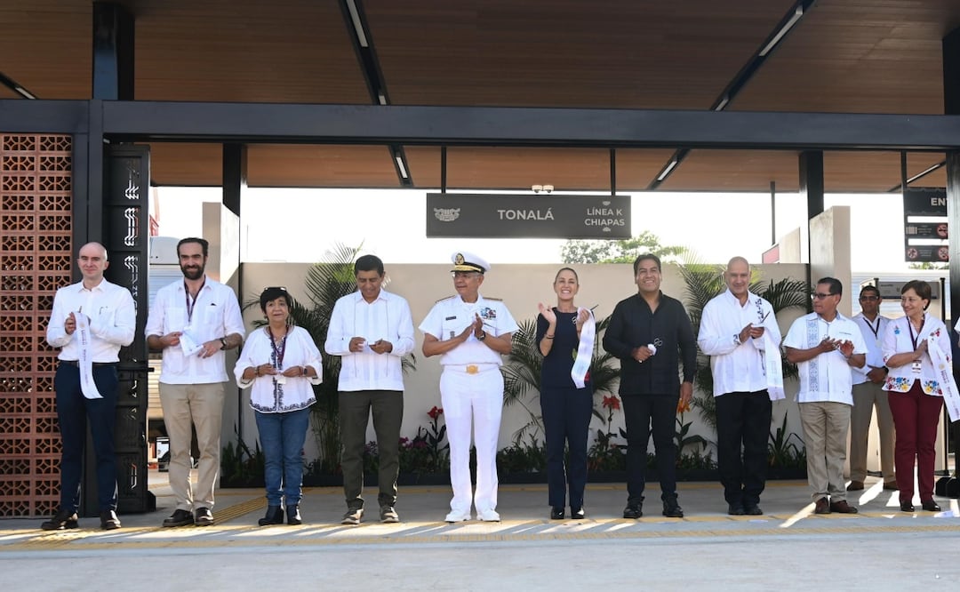 Presidenta Claudia Sheinbaum inaugura estación Tonalá del Tren Interoceánico en la Línea K (21/11/2025). Foto: Presidencia