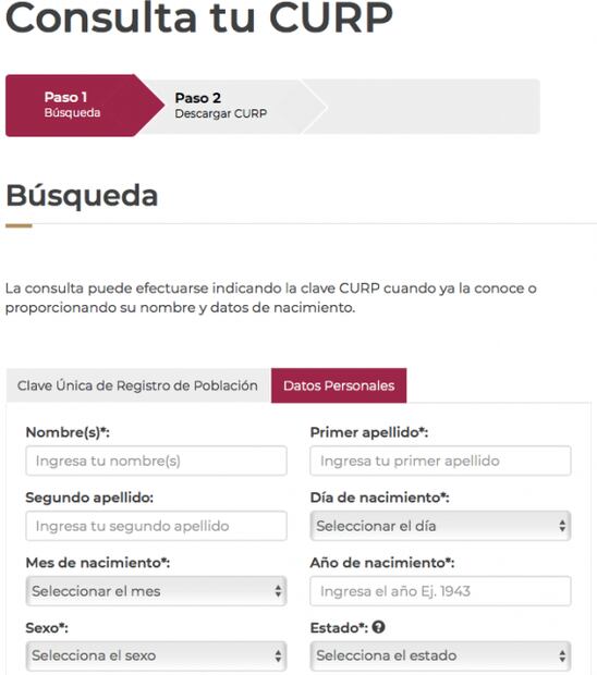 Paso a paso así puedes obtener gratis tu CURP en línea