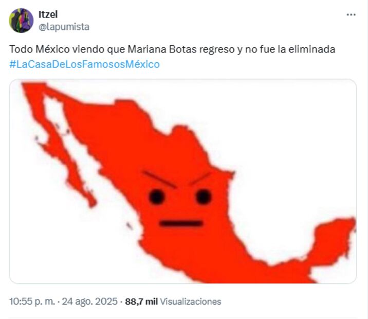 Memes de la cuarta noche de eliminación en La Casa de los Famosos 3. Foto: X