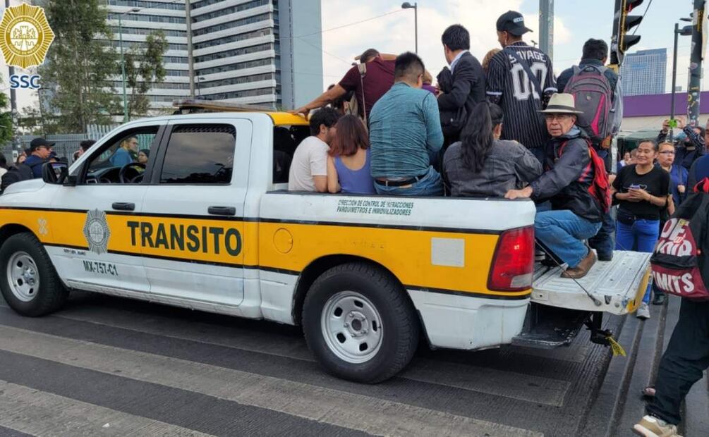 Personas auxiliadas por fallas en la Línea B del Metro (14/05/2025). Foto: Especial