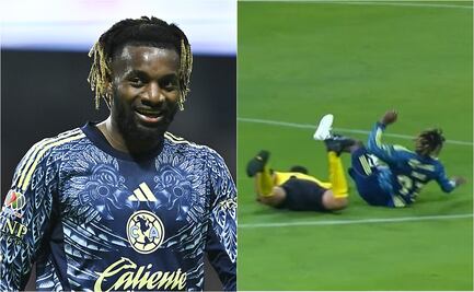 Luis Enrique Santander es arrollado por Allan Saint-Maximin en pleno partido