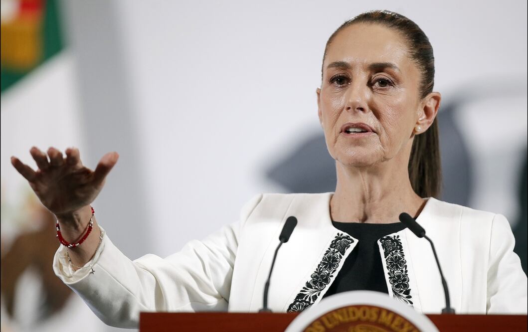 Claudia Sheinbaum en la mañanera del 19 de marzo de 2025. Foto: EFE