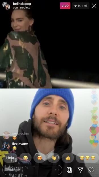 Belinda modela bikini a Jared Leto en nuevo chat que ella realizó