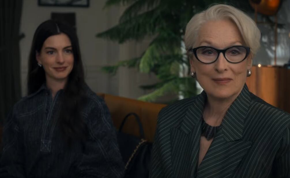 La actriz Anne Hathaway, Meryl Streep, Emili Blunt y el actor Stanley Tucci regresan para esta emblemática secuela. Foto: Captura de pantalla