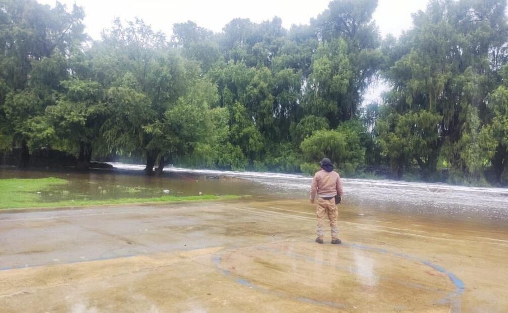 Desborda del río salado y río Tula en Hidalgo (22/06/2025). Foto: Especial