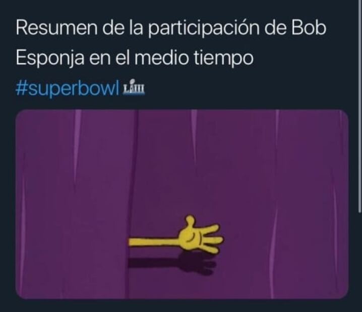 Bob Esponja: ausente en show de Super Bowl, pero presente en memes