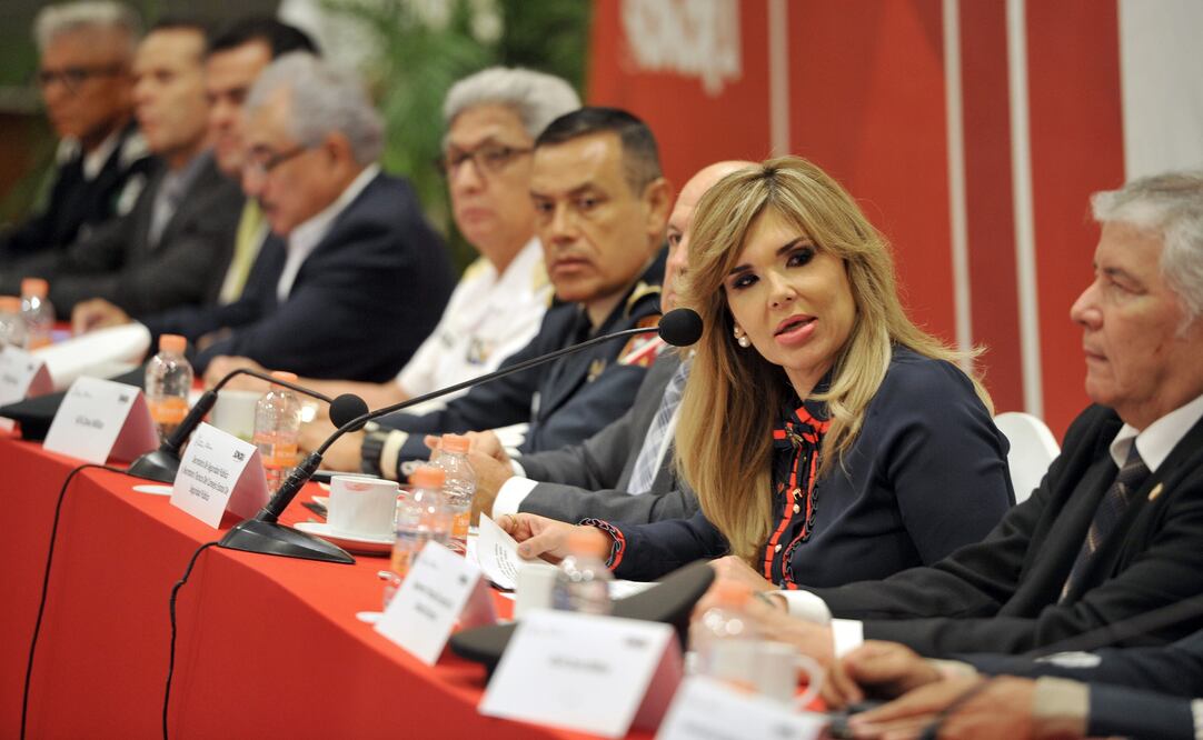 La gobernadora del estado de Sonora, Claudia Pavlovich, durante la XVIII Sesión Ordinaria del Consejo de Seguridad Pública estatal. (FOTO: Cortesía gobierno de Sonora)