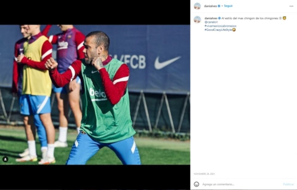 Dani Alves y su fanatismo al 'Canelo' Álvarez