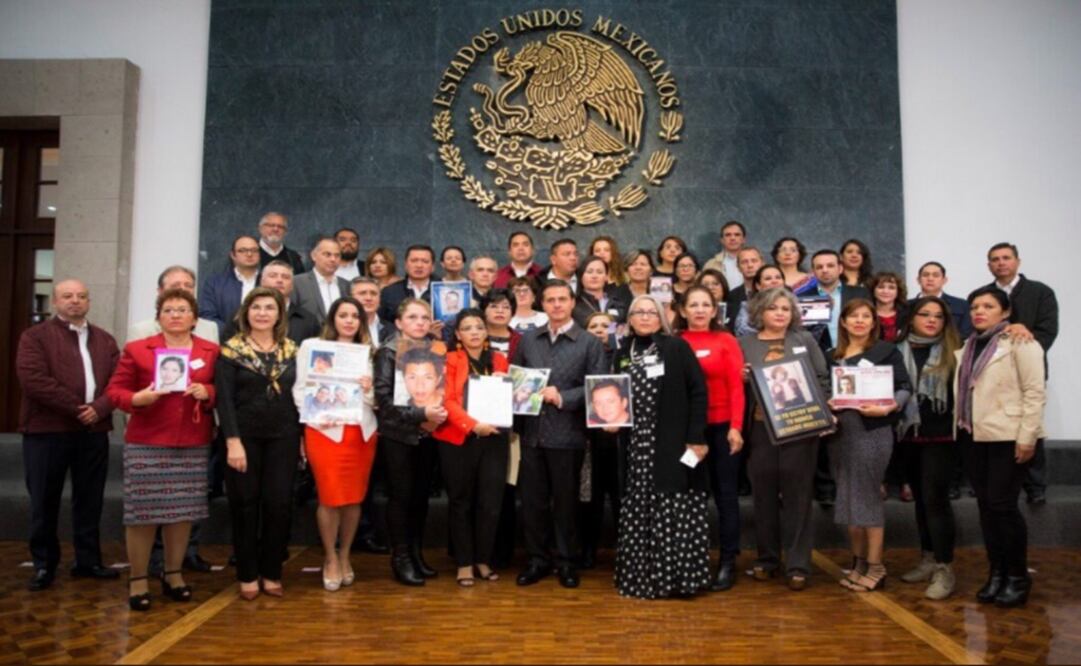 Enrique Peña Nieto received relatives of missing persons and representatives of organizations and groups – Photo: Taken from Presidencia México Twitter account