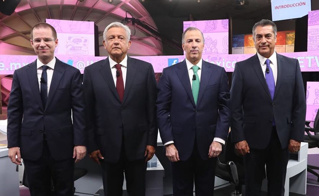 Los candidatos a la Presidencia de la República hablaron más de aplicaciones tecnológicas que de ciencia básica en el tercer debate. Foto: Coordinación Nacional de Comunicación Social del Tercer Debate Presidencial, INE