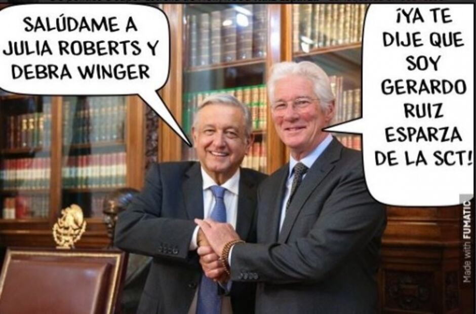 Por confusión de Dresser, llenan redes de memes de Richard Gere y Ruiz Esparza