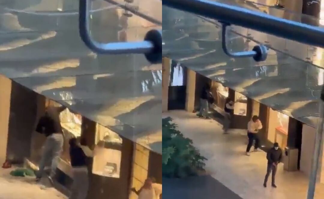 Intento de asalto en Plaza Antara. Foto: Captura de pantalla