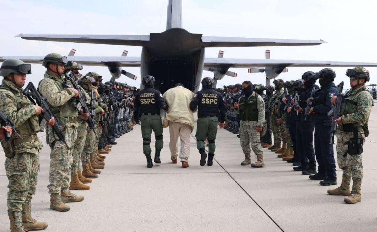 México traslada a EU a 37 reos de "alto impacto" según Omar García Harfuch (20/01/2026). Foto: SSPC