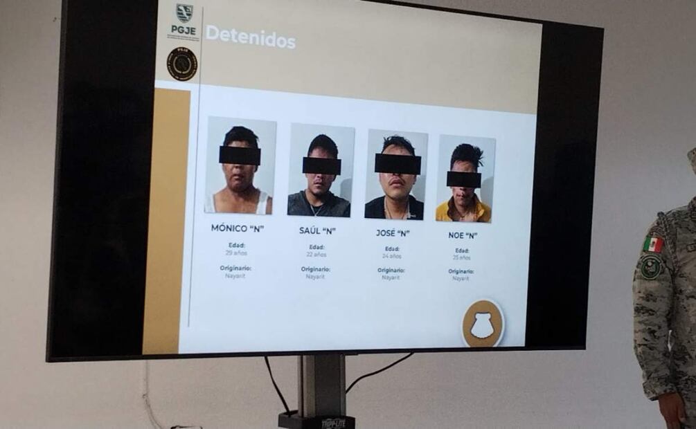 Detienen a 4 hombres originarios de Nayarit y generadores de violencia en zonas turísticas de Baja California Sur (25/04/2025). Foto: Especial