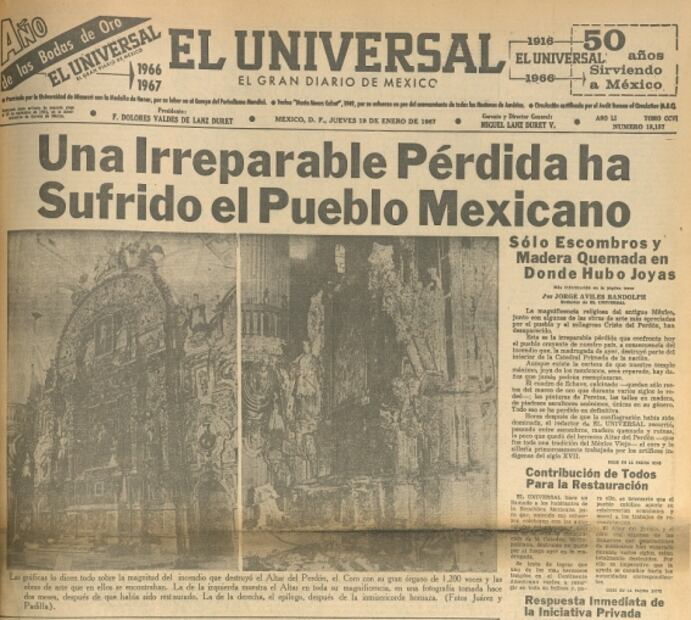 El día que se incendió la Catedral Metropolitana