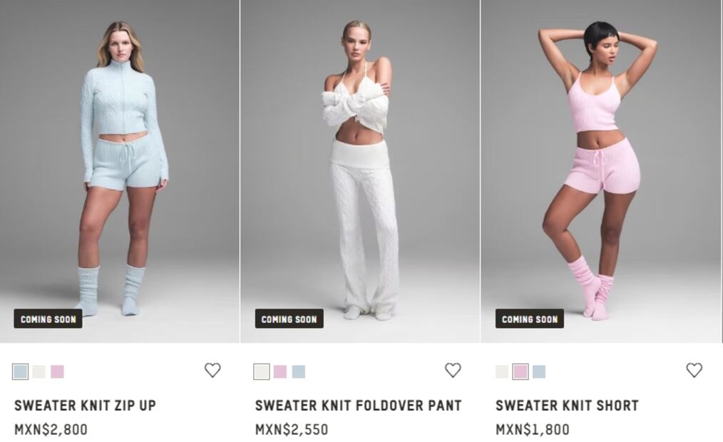 Los tonos pastel protagonizan la nueva propuesta de la marca de Kim Kardashian. Foto: Especial