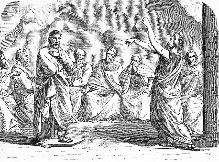 Ilustración de la Asamblea del Areópago, en la Grecia Antigua. Foto: Universidad de Cantabria