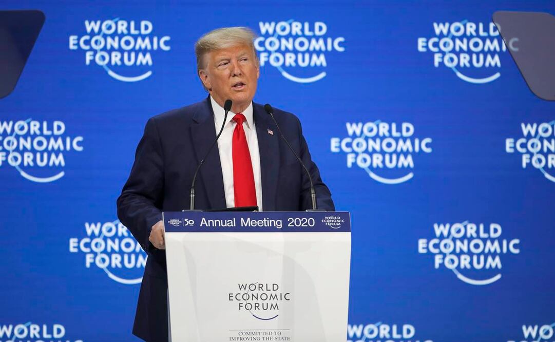 Donald Trump y Greta Thunberg participaron en el foro de Davos este martes. Foto: AP