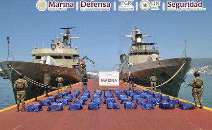 Marina asegura 1.6 toneladas de cocaína en costas de Guerrero; tonelaje de droga asegurada sube a 48 en 11 meses