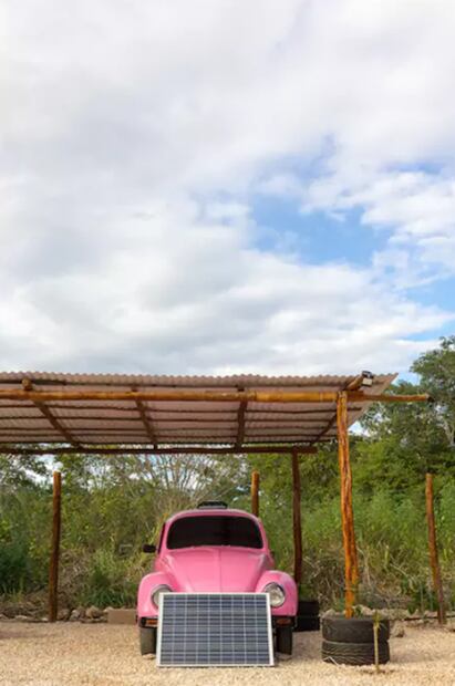 El vocho hotel para dormir en la selva mexicana