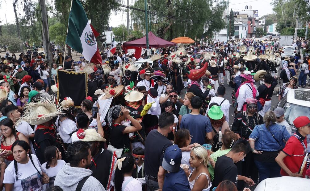 Representación de la Batalla de Puebla en el Peñón de los Baños, el 5 de mayo de 2025. Foto: Fernanda Rojas/EL UNIVERSAL