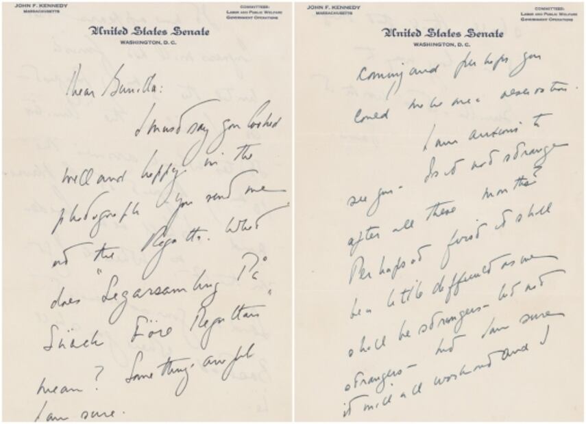 “Estoy ansioso por verte”: Subastan cartas de amor de John F. Kennedy a su amante sueca