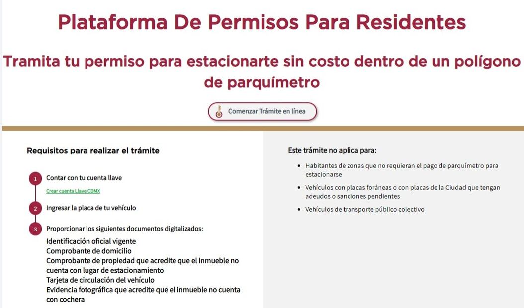 Imagen: Permisos Parquímetros CDMX