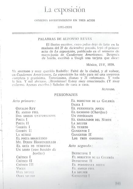 En el sitio web que crearán estará, entre otras obras y documentos, piezas de Usigli que nunca se han montado, como La exposición, dedicada a Manuel Rodríguez Lozano. Foto: Lavinia Usigli