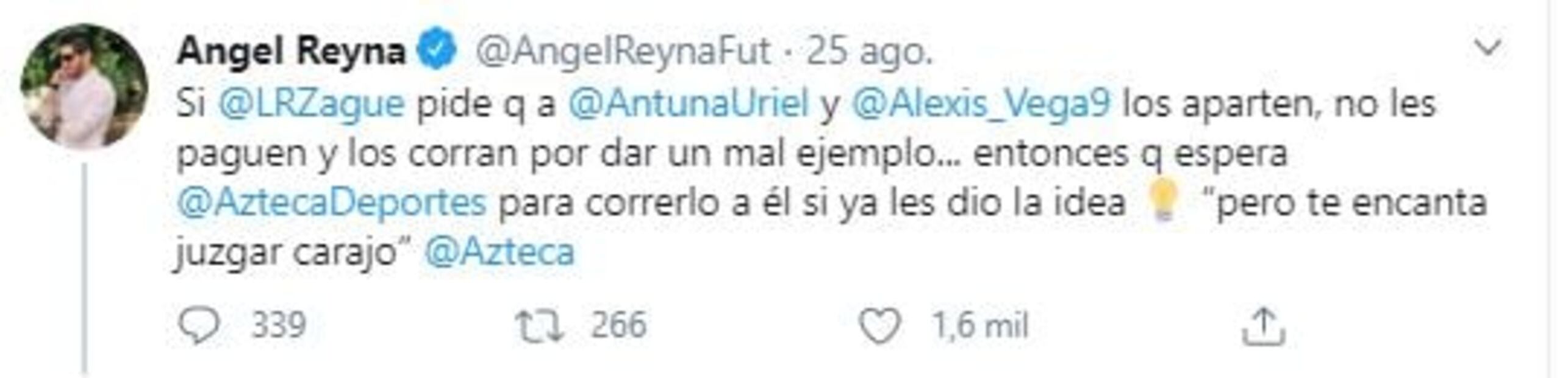 Zagué revela que Ángel Reyna sacó una pistola en el vestidor