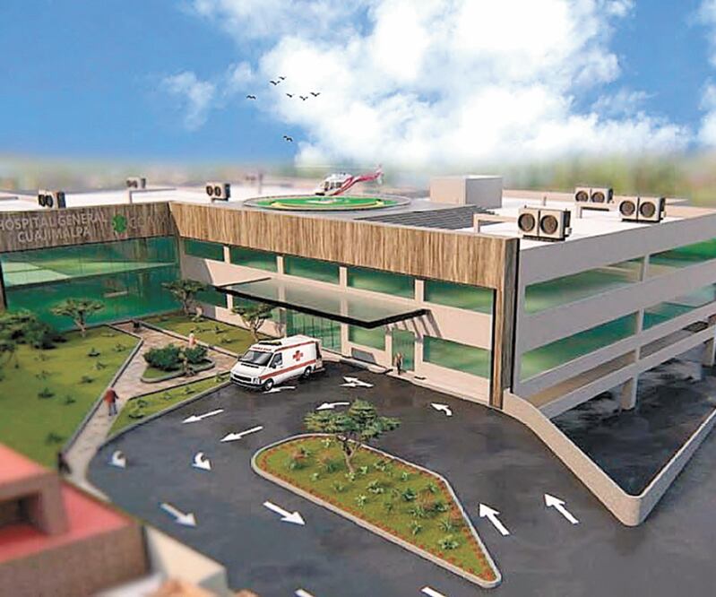 La Consejería Jurídica y de Servicios Legales explicó que se construirá otro proyecto de hospital, aunque en el mismo lugar. Imagen de la propuesta. ESPECIAL