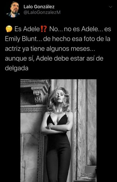 Confusión entre Emily Blunt y Adele genera memes