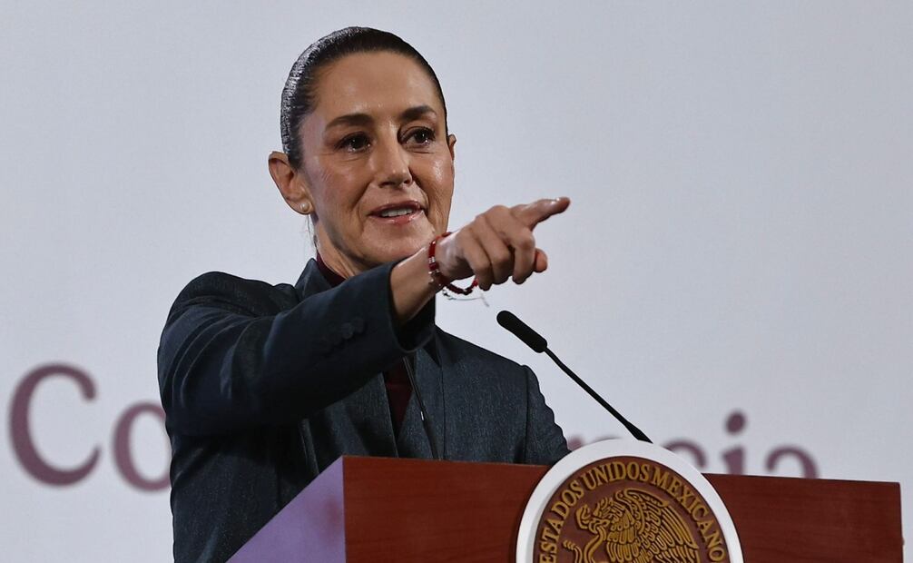 La presidenta Sheinbaum Pardo anunció este jueves que se alista una campaña contra el consumo de metanfetaminas, pues indicó que en México el consumo de este tipo de drogas es mayor que el fentanilo. Fotos: Berenice Fregoso/EL UNIVERSAL
