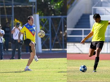 El golazo de Cuauhtémoc Blanco durante una cascarita con el embajador de Qatar