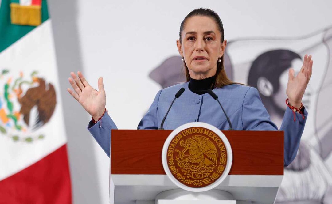 Claudia Sheinbaum, presidenta de México, durante la mañanera del 22 de septiembre del 2025. Foto: Diego Simón / EL UNIVERSAL.