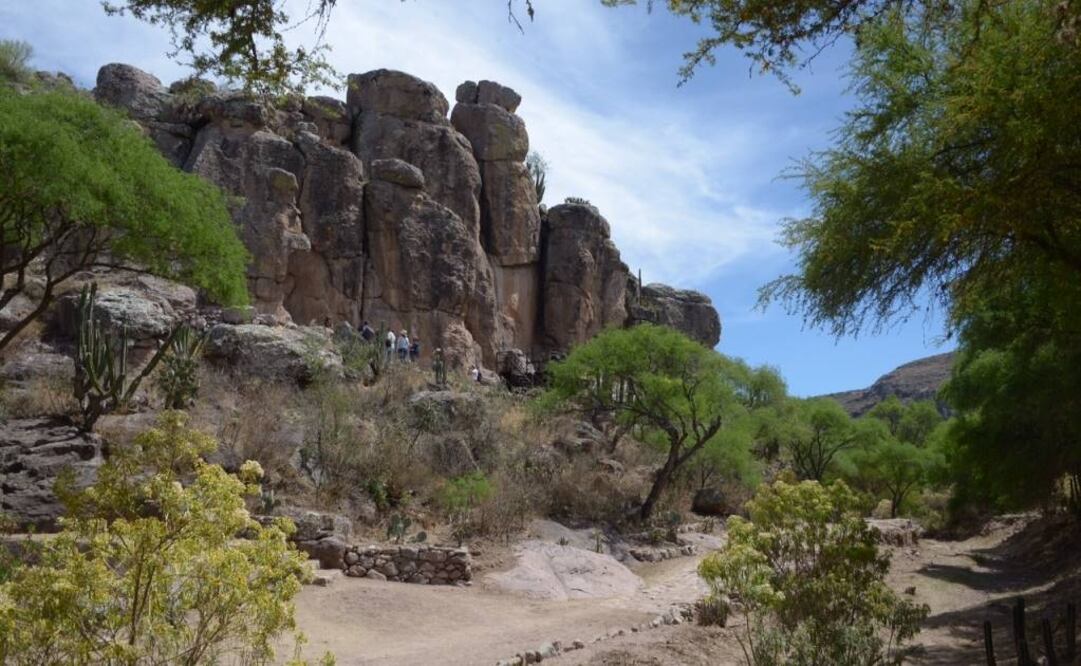 Arroyo Seco cuenta con 46 espacios con grafías, aunque ahora se abren al público sólo dos elevaciones rocosas que los contienen FOTO:CORTESÍA INAH