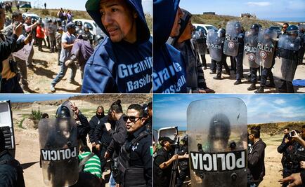 Golpean a civiles y reporteros durante desalojo en Tijuana